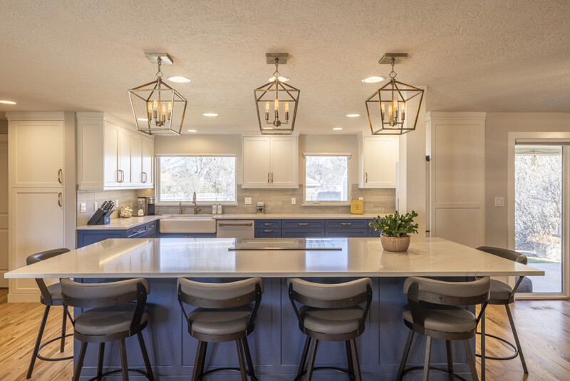Boise Bench Contemporary Kitchen with Blue Accents