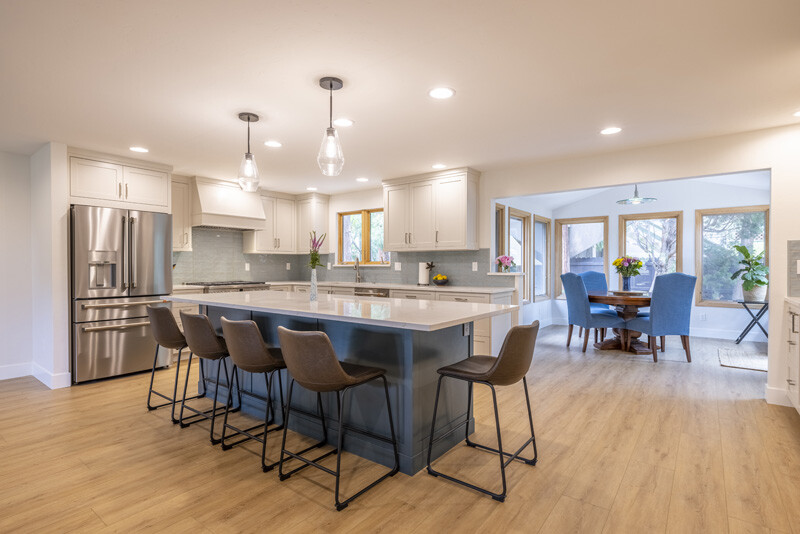 Foothills Open Concept Kitchen with Blue Accents