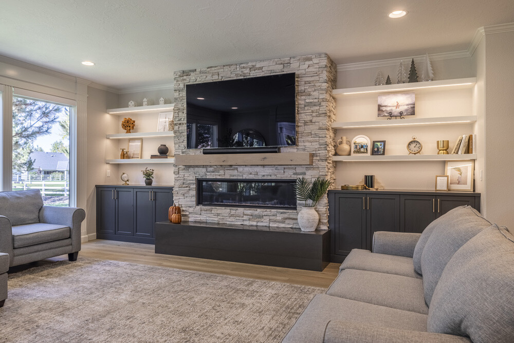 Eagle Living Room Media Wall Remodel